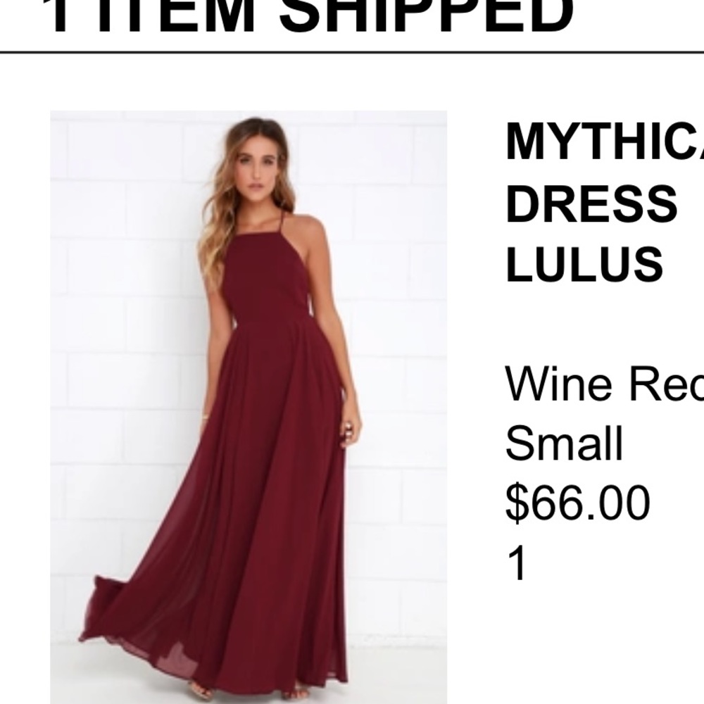 Lulus Burgundy Dress